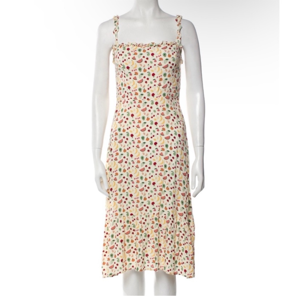 Reformation Patterned MIDI Dress